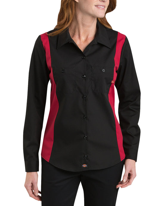 Dickies Womens Industrial Long Sleeve Color Block Shirt