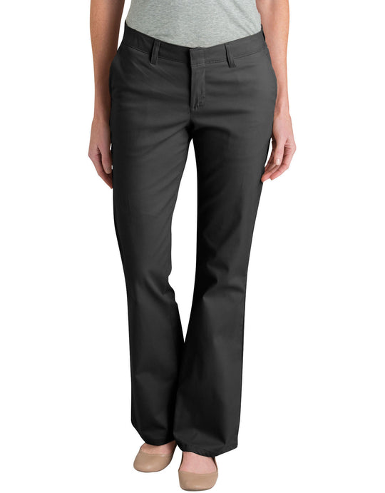 Dickies Womens Slim Fit Bootcut Stretch Twill Pants