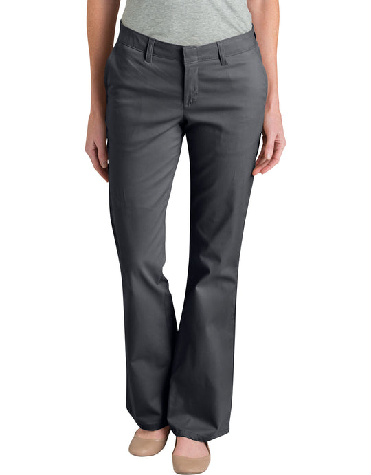 Dickies Womens Slim Fit Bootcut Stretch Twill Pants