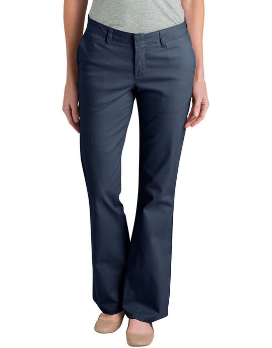 Dickies Womens Slim Fit Bootcut Stretch Twill Pants