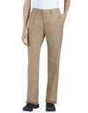 Dickies Womens Relaxed Fit Straight Leg Pleated Front Pants
