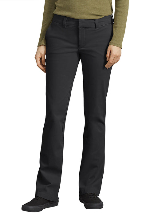 Dickies Womens Perfect Shape Straight Leg Twill Pants