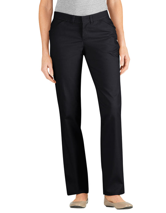 Dickies Womens Premium Curvy Straight Flat Front Pants