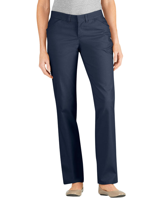 Dickies Womens Premium Curvy Straight Flat Front Pants