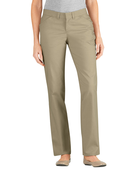 Dickies Womens Premium Curvy Straight Flat Front Pants