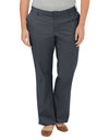 Dickies Womens Plus Size Premium Relaxed Straight Flat Front Pants
