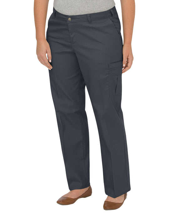 Dickies Womens Plus Size Premium Relaxed Straight Cargo Pants