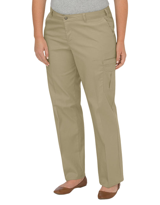 Dickies Womens Plus Size Premium Relaxed Straight Cargo Pants