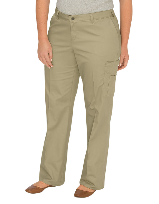 Dickies Womens Plus Size Relaxed Fit Straight Leg Cargo Pants