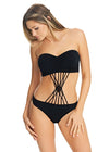 Freya Womens Macrame Padded Monokini