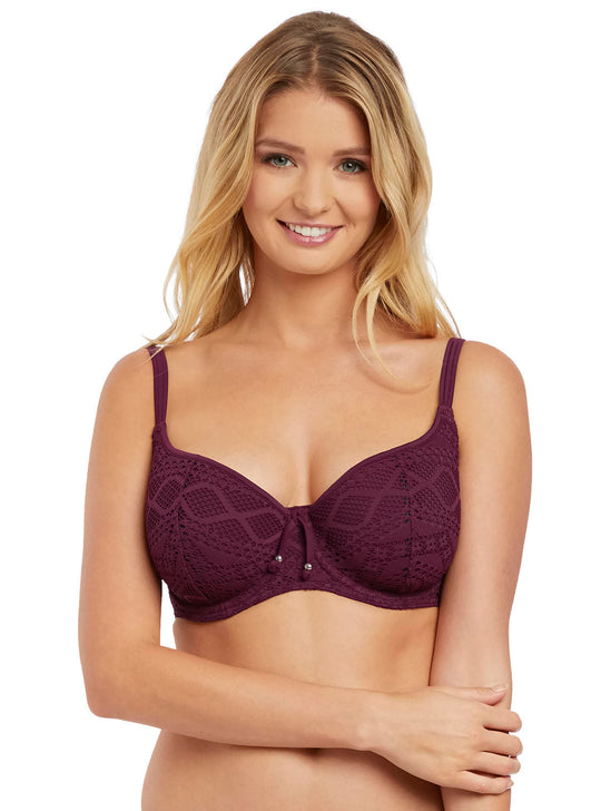 Freya Womens Sundance Underwire Sweetheart Padded Bikini Top