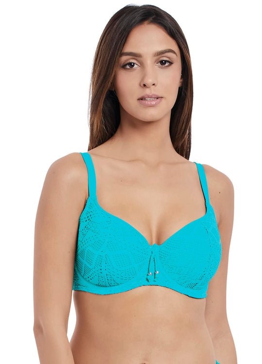 Freya Womens Sundance Underwire Sweetheart Padded Bikini Top