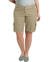 Dickies Womens Plus Size 10" Relaxed Fit Cotton Cargo Shorts