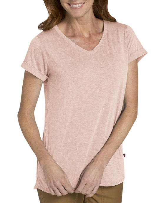 Dickies Womens Heritage Short Sleeve V-Neck Cuffed T-Shirt