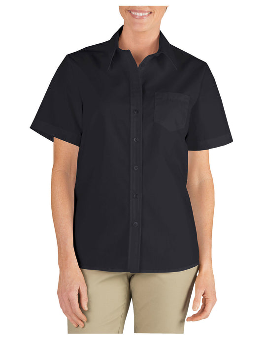 Dickies Womens Short Sleeve Stretch Poplin Shirt