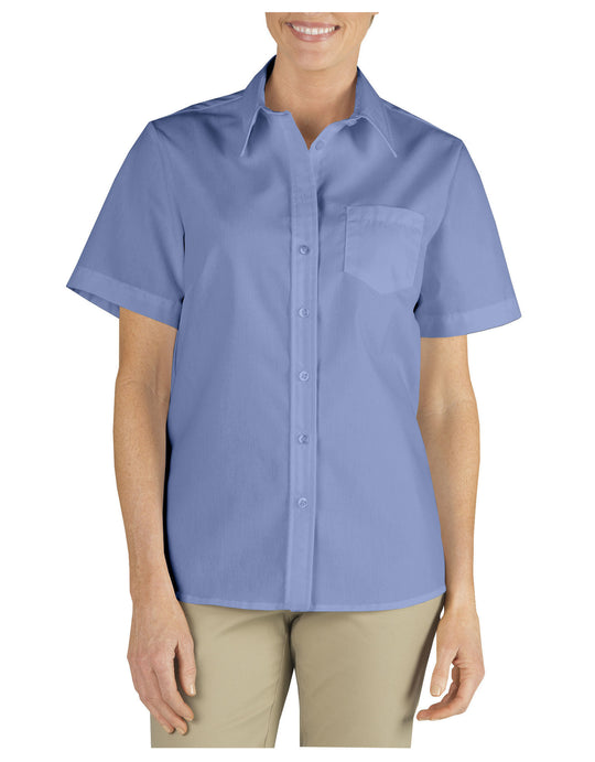 Dickies Womens Short Sleeve Stretch Poplin Shirt