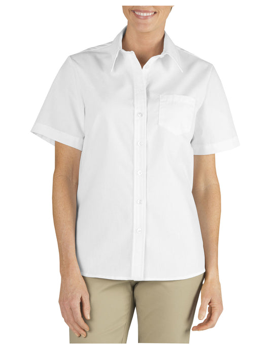 Dickies Womens Short Sleeve Stretch Poplin Shirt
