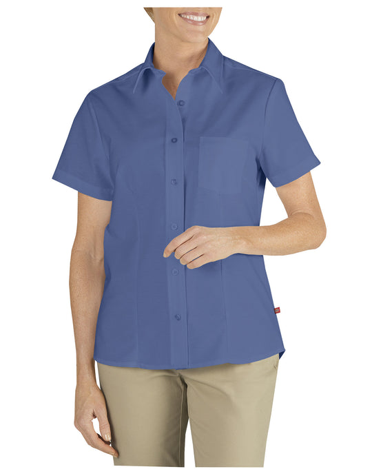 Dickies Womens Short Sleeve Stretch Oxford Shirt