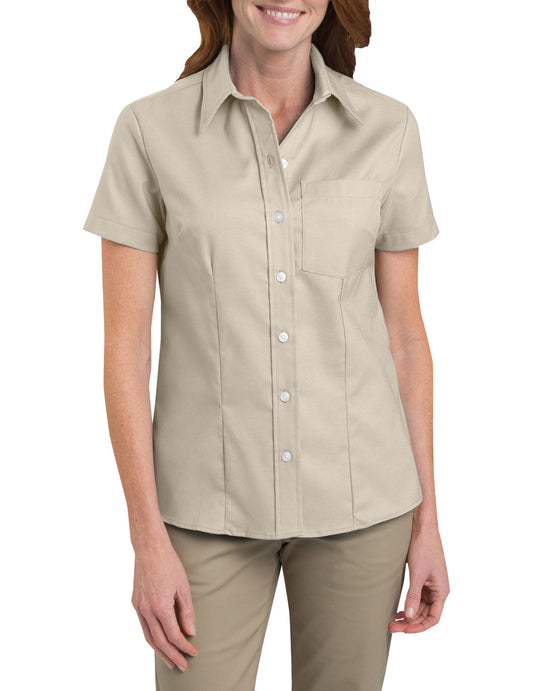 Dickies Womens Short Sleeve Stretch Oxford Shirt