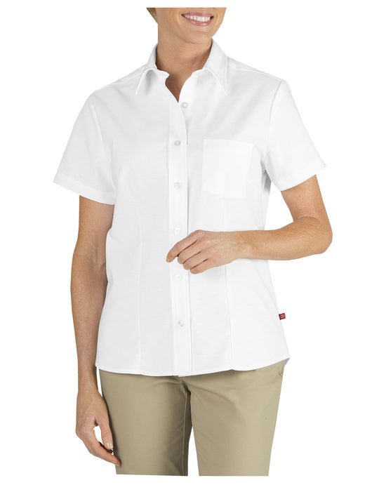 Dickies Womens Short Sleeve Stretch Oxford Shirt
