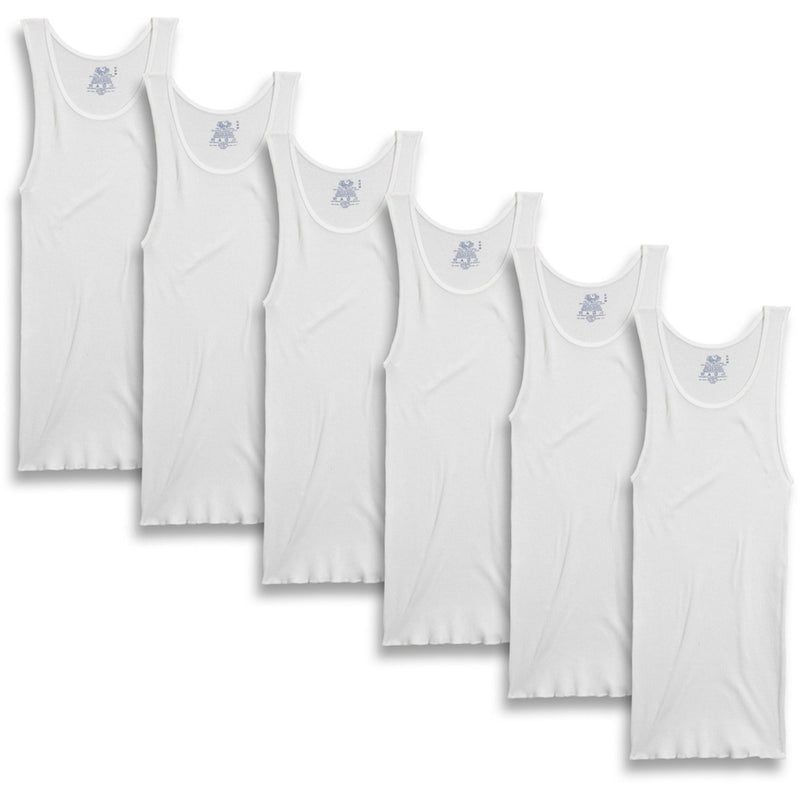 Fruit of the Loom Men`s 6-Pack White A-Shirts