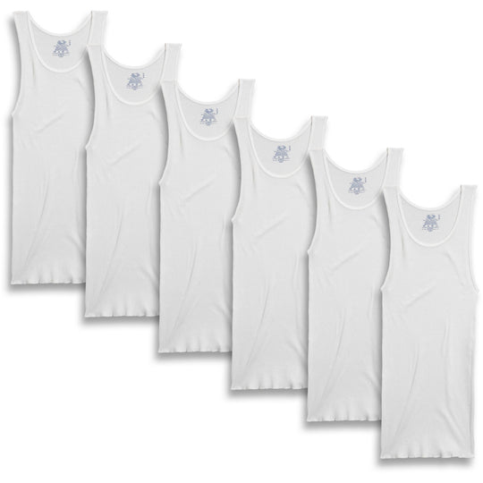 Fruit of the Loom Men`s 6-Pack White A-Shirts