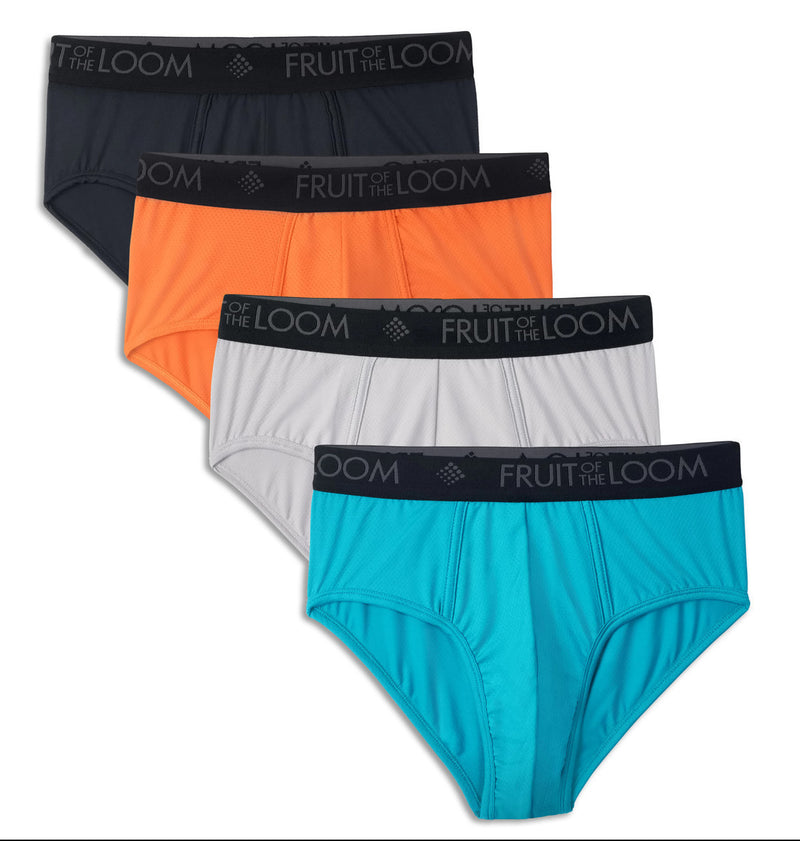 Fruit of the Loom Mens 4-Pack Breathable Micro Mesh Assorted Color Brief