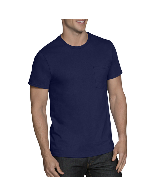 Fruit Of The Loom Mens Assorted Fashion Color Pocket T-Shirts - 5 Pack