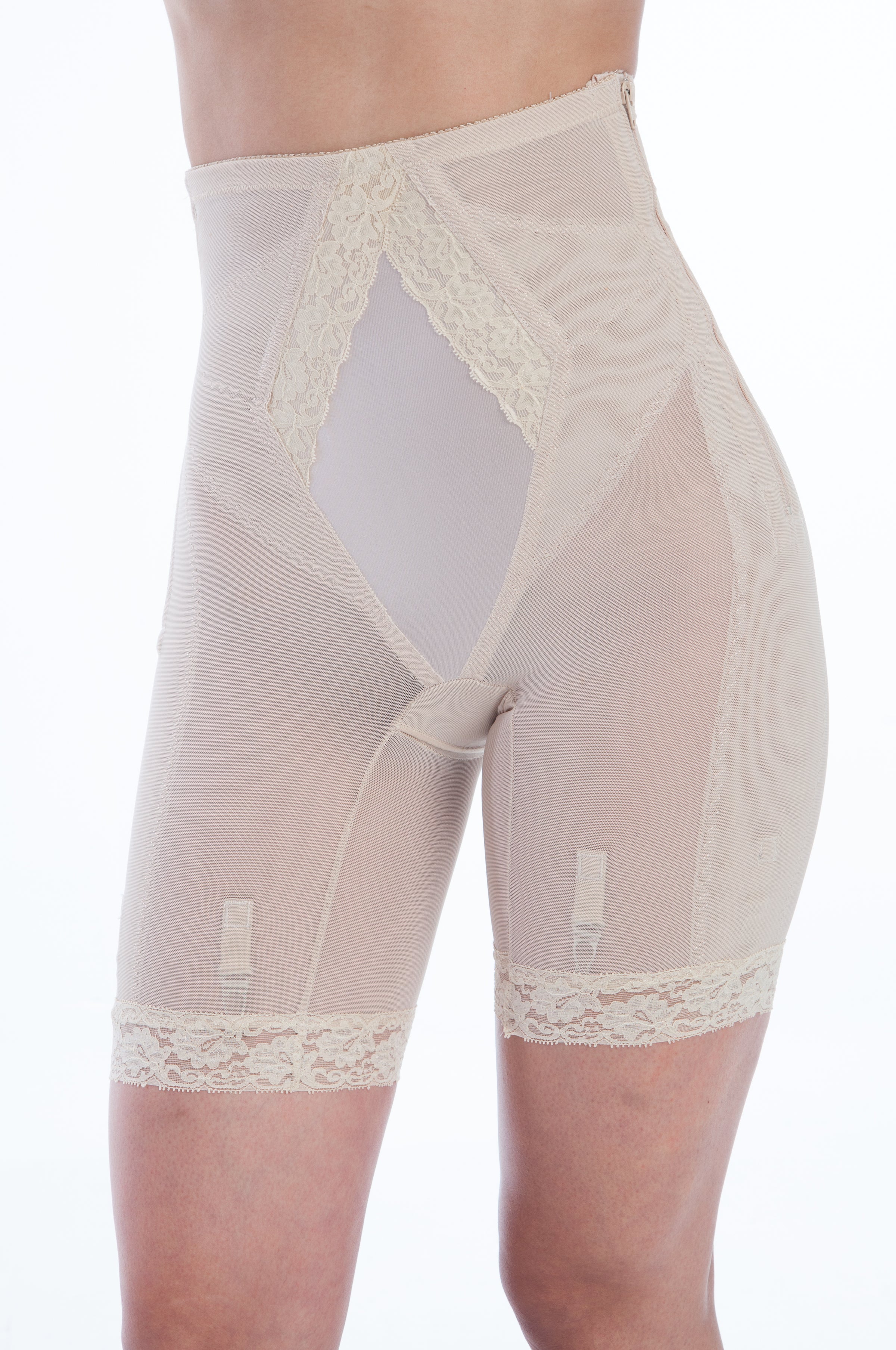 299 - Custom Maid Women`s Extra Support Long Leg Girdle With Side Zipper