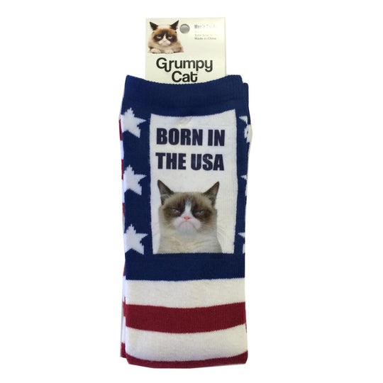 K. Bell Men`s Grumpy Cat Socks