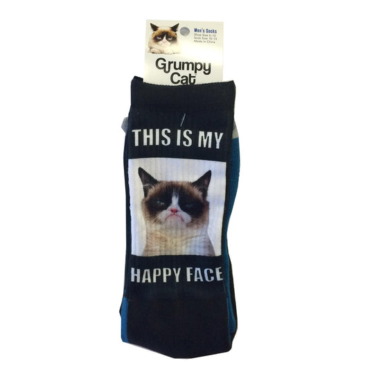 K. Bell Men`s Grumpy Cat Socks