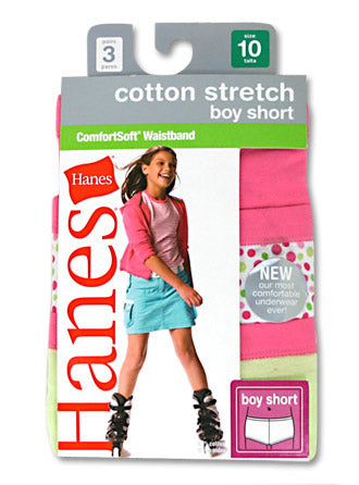 Hanes Girls Tagless Cotton Stretch Comfortsoft