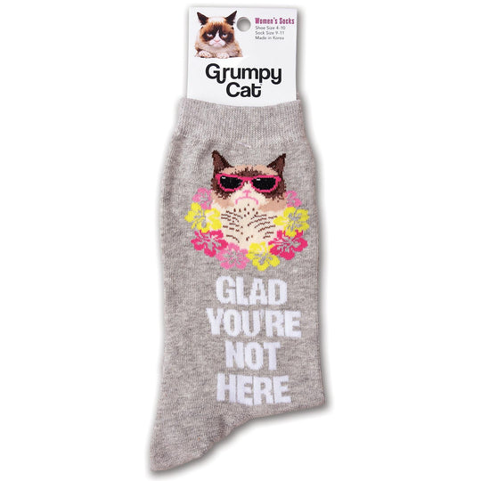 K. Bell Women`s Grumpy Cat Crew Socks