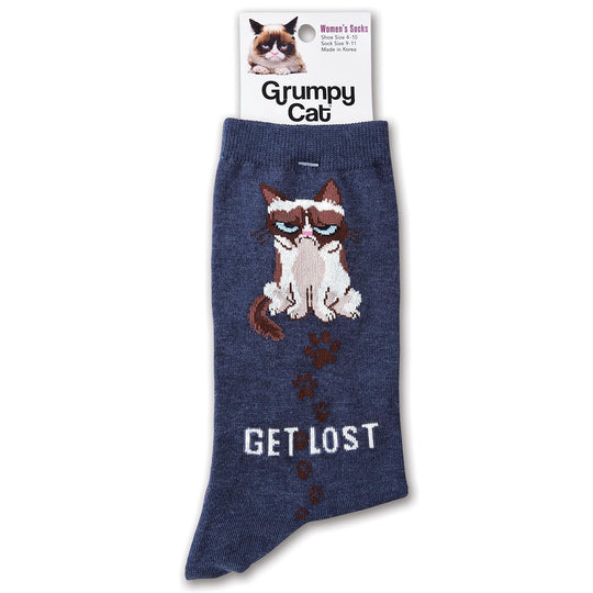 K. Bell Women`s Grumpy Cat Crew Socks