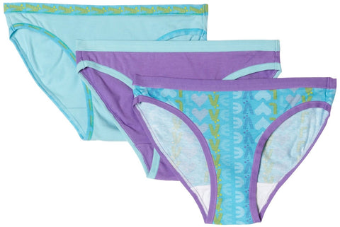 Hanes Classic Girls' Stretch Cotton Bikini with ComfortSoft Waistband 3 Pack