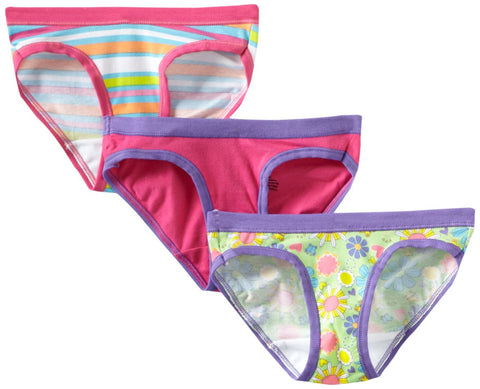 Hanes Classic Girls' Stretch Cotton Hipster with ComfortSoft Waistband 3 Pack