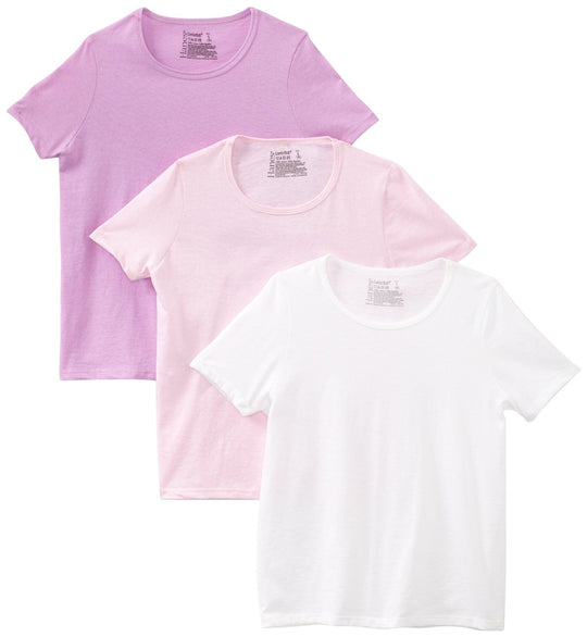 Hanes Classics Girls Crew Tee Shirts 3 Pack