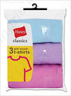 Hanes Classics Girls Crew Tee Shirts 3 Pack