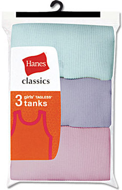Hanes Classics Girls Tanks 3 Pack