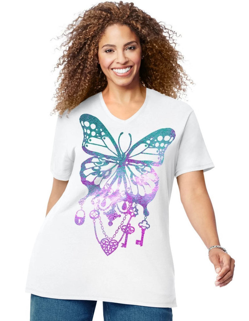 Just My Size Womens Short Sleeve Graphic Tee