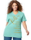 Just My Size Womens Short Sleeve Graphic Tee