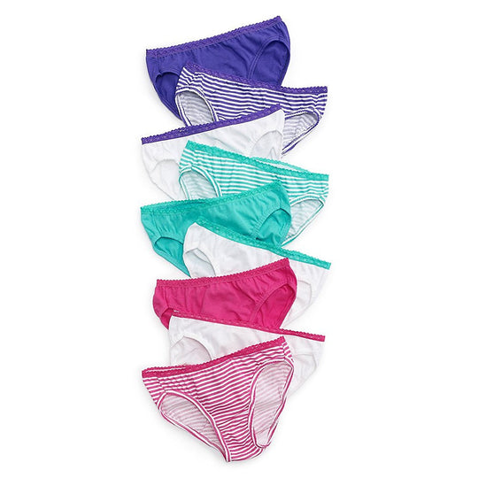 Hanes Girls Lace Waist 10-Pack Bikinis