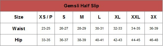 Gemsli Womens Elegance Cling Free Nylon Half Slip with Novelty Lace