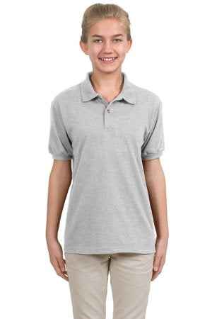 Hanes 5.6 oz Youth Stayclean Blended Jersey Polo