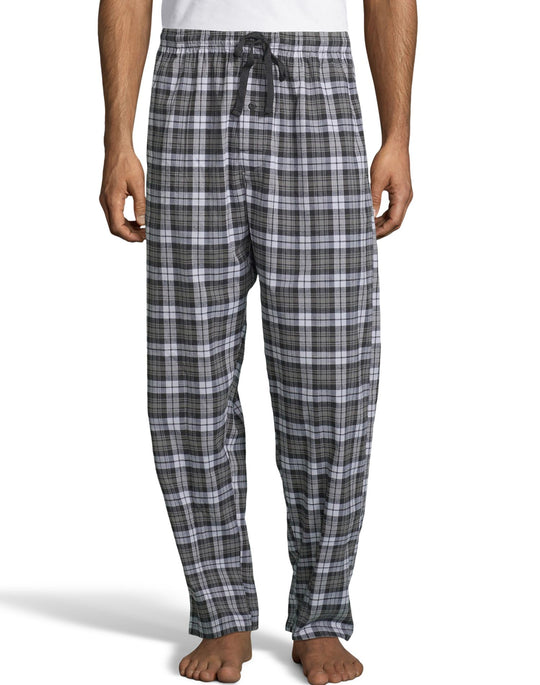 Hanes Mens Woven Stretch Plaid Pant