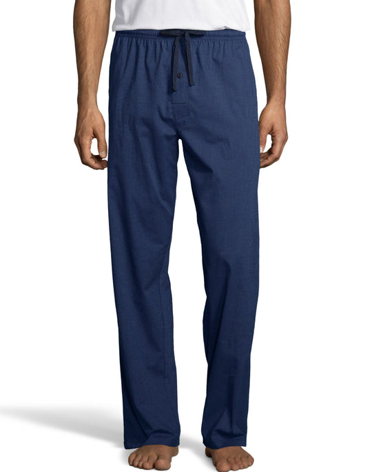 Hanes Mens Woven Stretch Plaid Pant