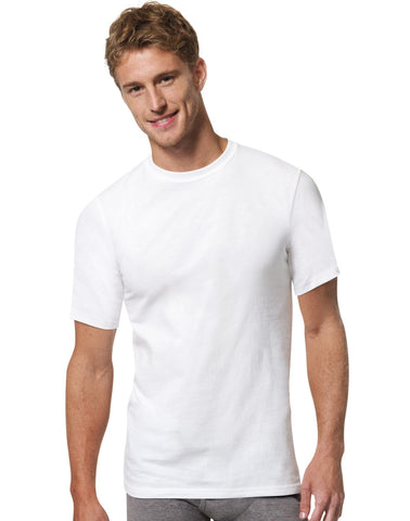 Hanes Men`s X-Temp Crewneck White Undershirt 3-Pack