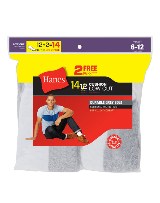 Hanes Men`s 13-Pack Cushion Low Cut Socks