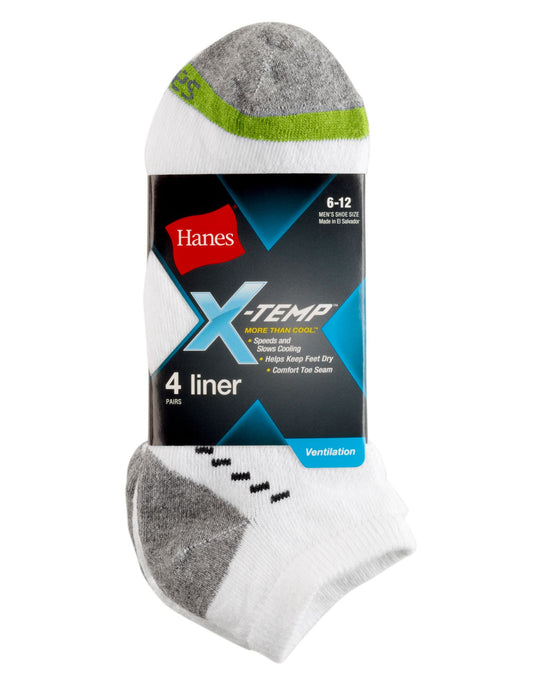 Hanes Men`s X-Temp™ Ventilation Liner Socks 4-Pack