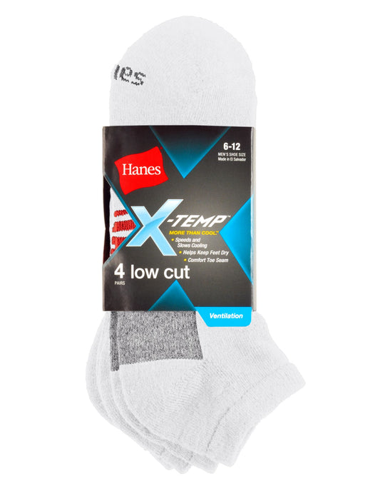 Hanes Men`s X-Temp™ Ventilation Low Cut Socks 4-Pack